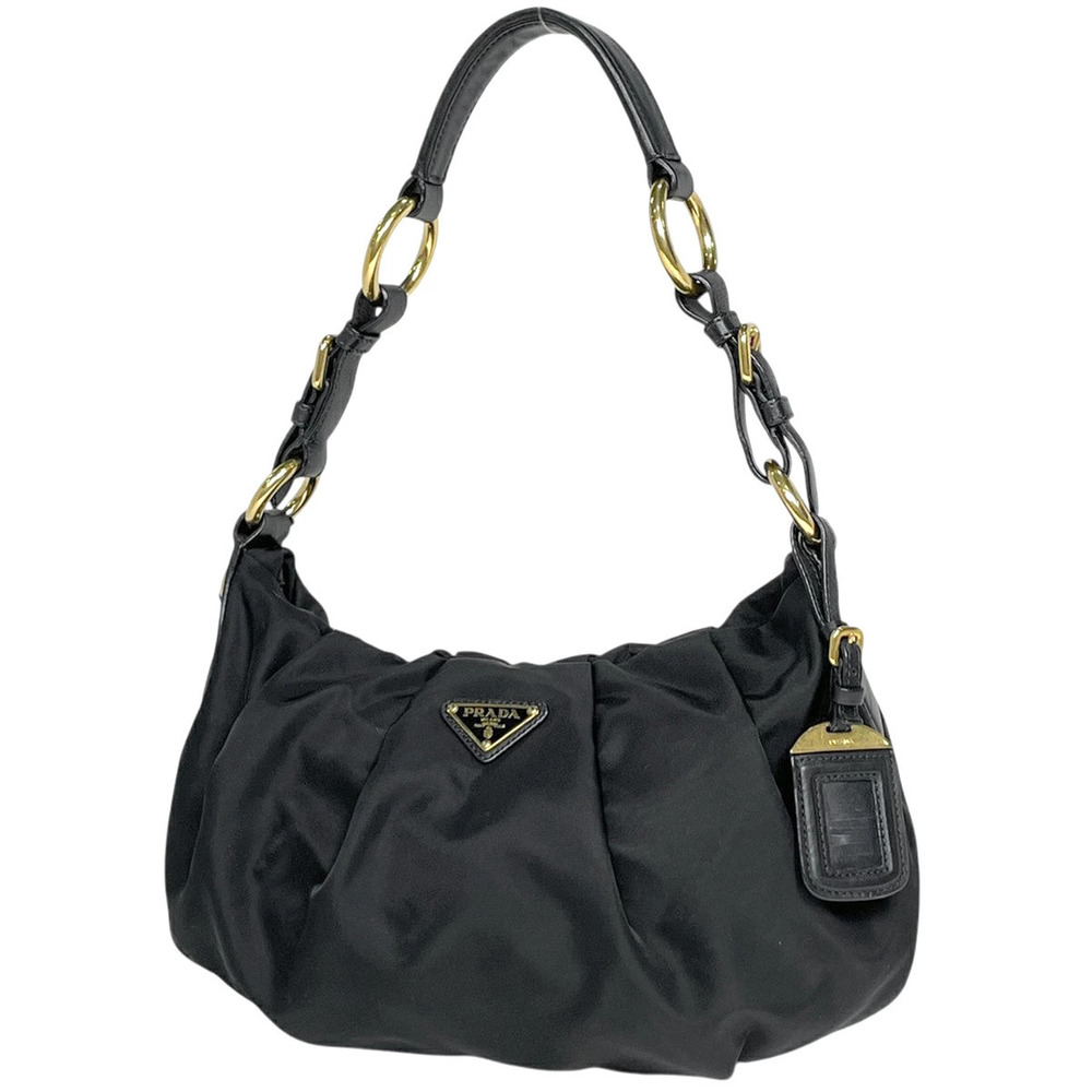 Prada Plate Shoulder Bag Nero Black